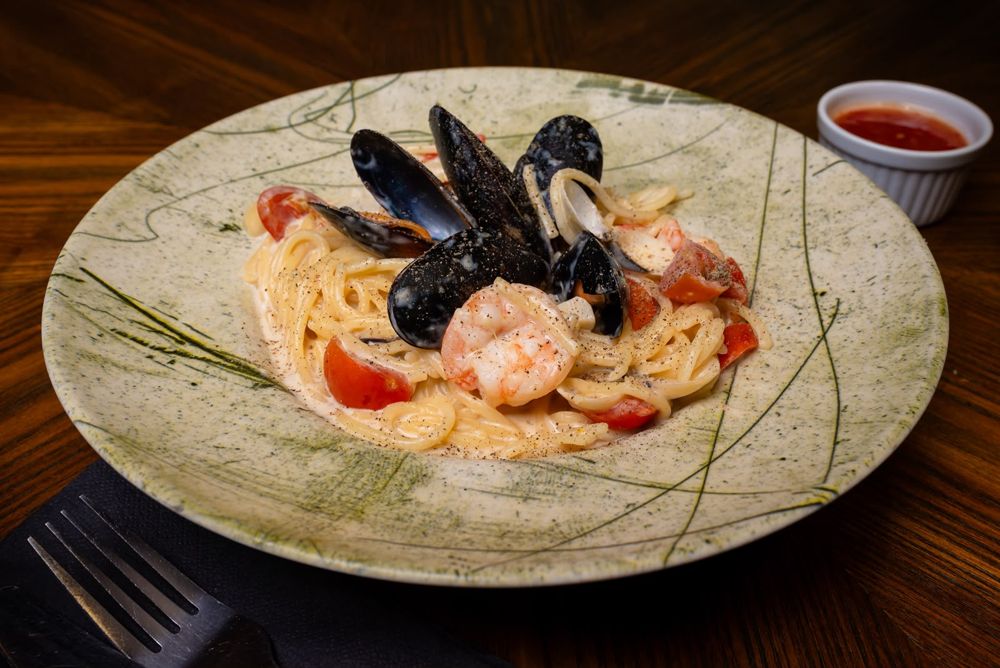 Spaghete cu fructe de mare